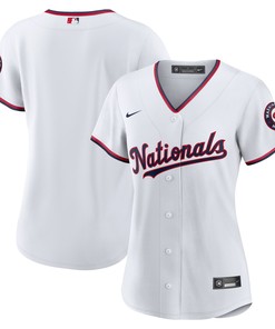 Washington Nationals Womens Home Blank Replica Jersey - White Mlb