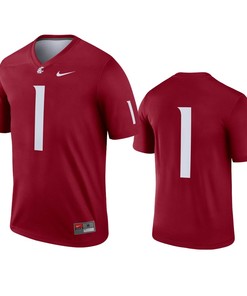 Washington State Cougars #1 Crimson Football Legend Jersey