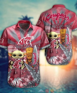 Washington State Cougars Baby Yoda NCAA Hawaiian Shirt