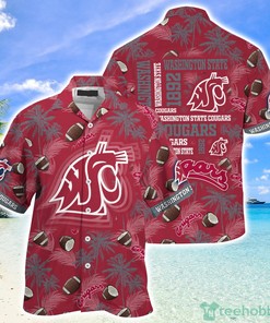 Washington State Cougars Coconut Pattern Hawaiian Shirt