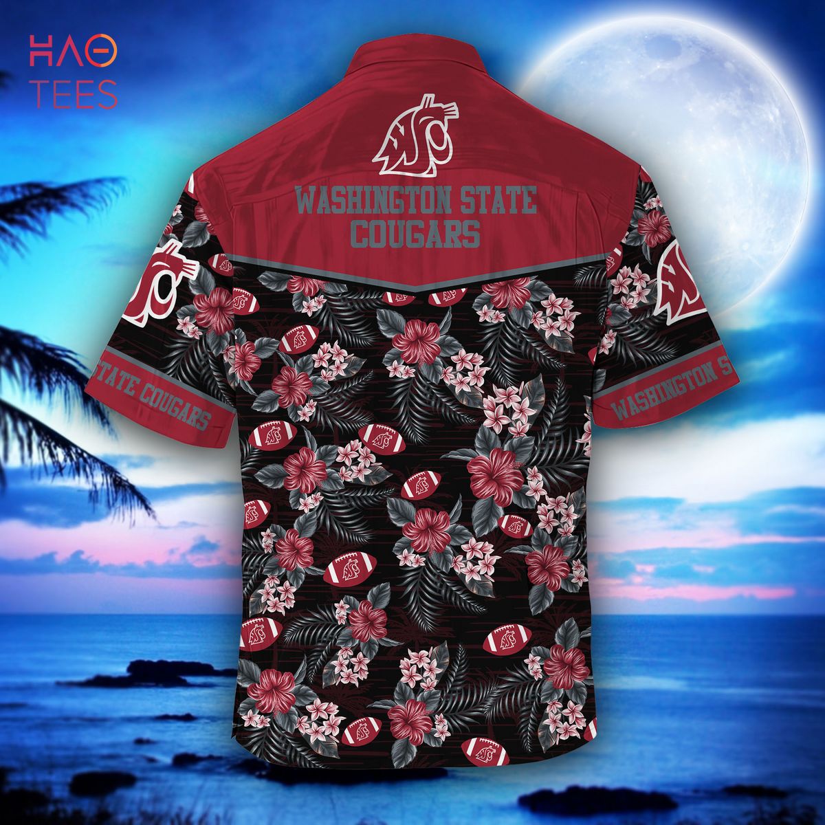 Washington State Cougars Hawaiian Shirt, New Gift for Summer Ver 1