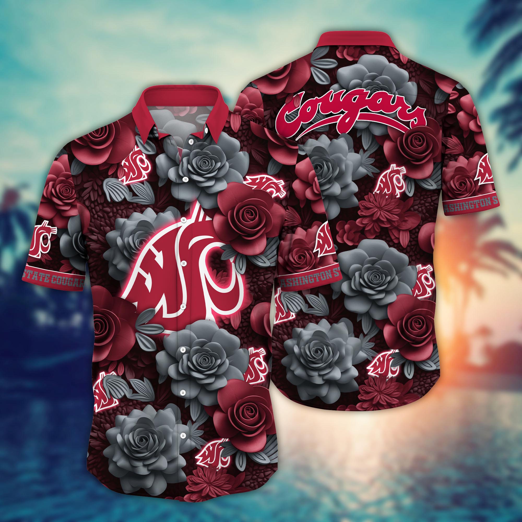 Washington State Cougars NCAA Flower Hawaii Shirt For Fans