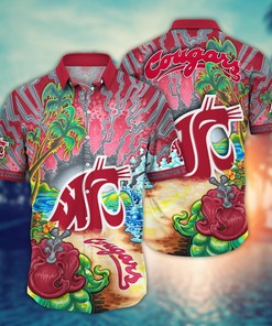 Washington State Cougars NCAA Flower Hawaii Shirt For Fans Ver 1