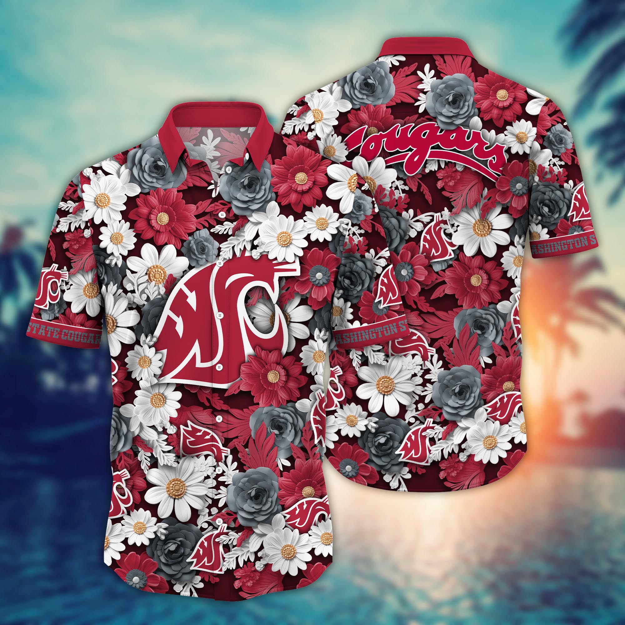 Washington State Cougars NCAA Flower Hawaii Shirt For Fans Ver 4