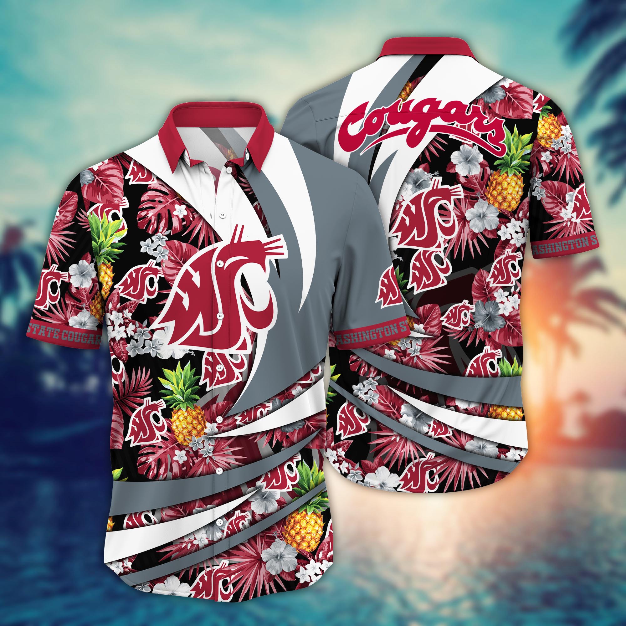 Washington State Cougars NCAA Flower Hawaii Shirt For Fans Ver 6