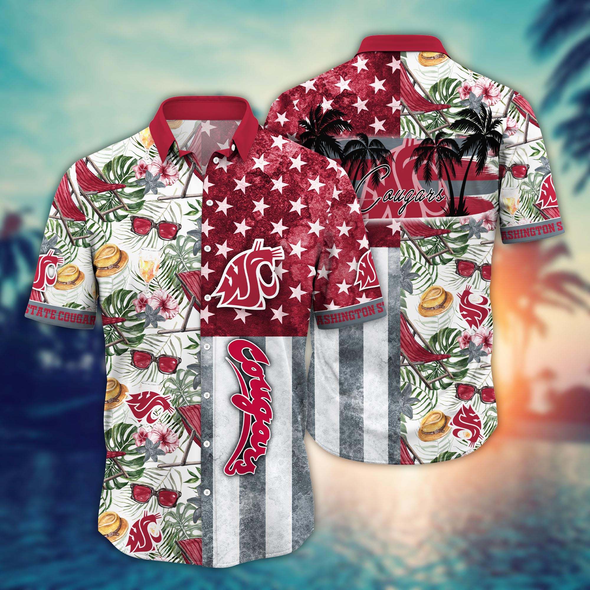 Washington State Cougars NCAA Flower Hawaii Shirt For Fans Ver 7