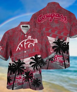 Washington State Cougars NCAA Palm Tree Pattern Hawaii Shirt For Sports Fans