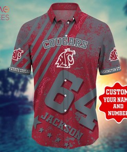Washington State Cougars Personalized Hawaiian Shirt