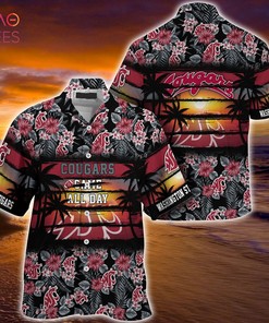 Washington State Cougars Summer Hawaiian Shirt, Floral Pattern for Sports Enthusiast This Year
