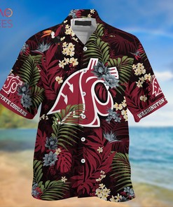 Washington State Cougars Summer Hawaiian Shirts, With Tropical Patterns for Fans