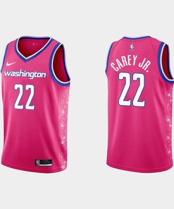 Washington Wizards 22 Vernon Carey Jr. 2022-23 Cherry Blossom City Pink Men Jersey