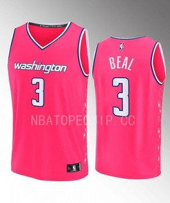 Washington Wizards 3 Bradley Beal City Edition Jersey 2022-23 Fastbreak Pink