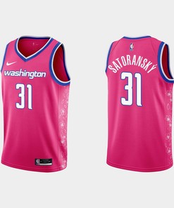 Washington Wizards 31 Tomas Satoransky 2022-23 Cherry Blossom City Pink Men Jersey