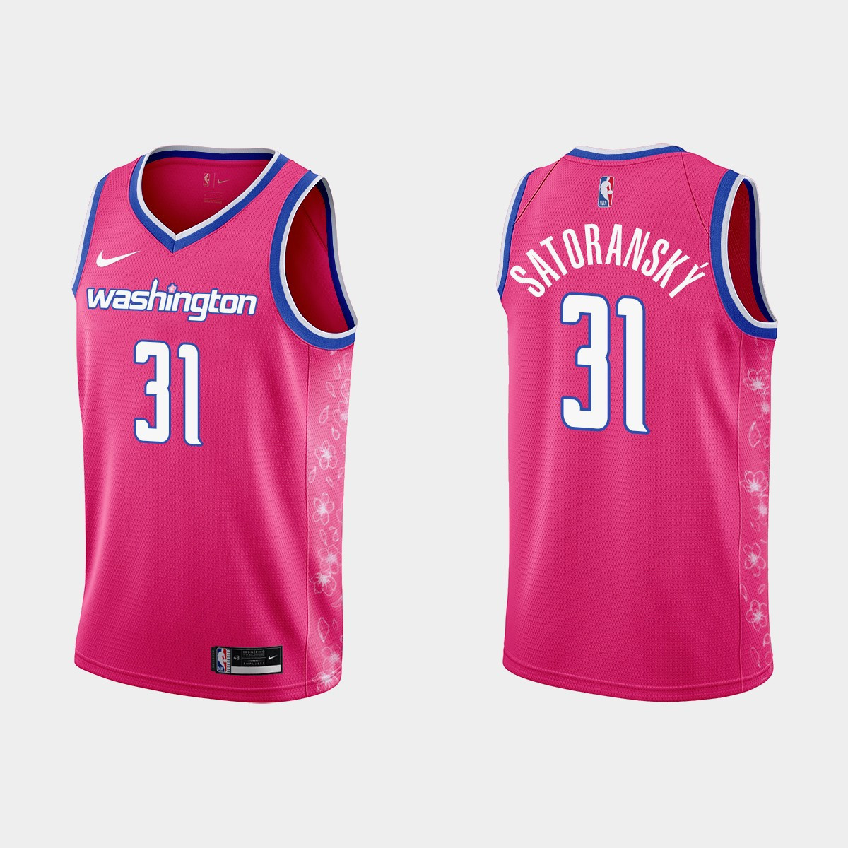 Washington Wizards 31 Tomas Satoransky 2022-23 Cherry Blossom City Pink Men Jersey