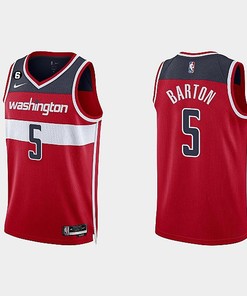 Washington Wizards 5 Will Barton 2022-23 Icon Edition Red Men Jersey