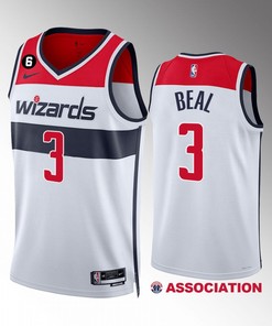 Washington Wizards Bradley Beal 3 White Association Edition Men Jersey 2022-23 Swingman