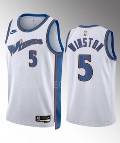 Washington Wizards Cassius Winston 5 2022-23 Classic Edition White Jersey Swingman