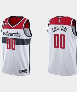 Washington Wizards Custom 00 2022-23 Association Edition White Men Jersey Swingman
