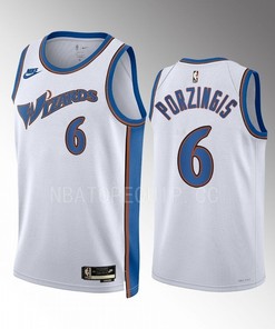 Washington Wizards Kristaps Porzingis 6 2022-23 Classic Edition White Jersey Swingman