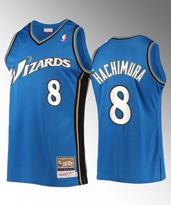 Washington Wizards Rui Hachimura 8 Blue Hardwood Classics Men Jersey