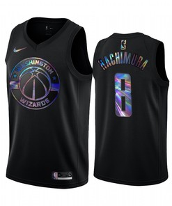 Washington Wizards Rui Hachimura 8 Jersey Iridescent Holographic Black Limited Edition