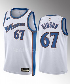Washington Wizards Taj Gibson 67 2022-23 Classic Edition White Jersey Swingman