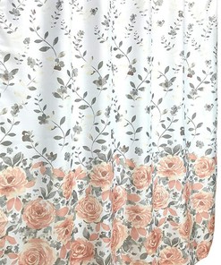 Watercolor Floral Shower Curtain, Blooming Roses Design