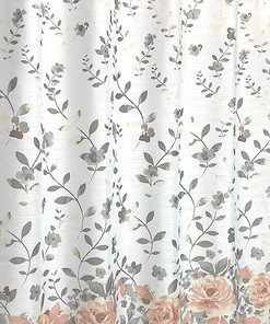 Watercolor Floral Shower Curtain, Blooming Roses Design