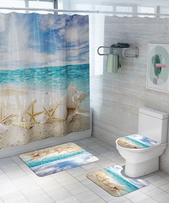 Waterproof Seashell Starfish Shower Curtain for Your Bathroom