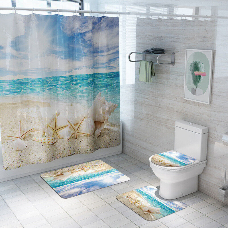 Waterproof Seashell Starfish Shower Curtain for Your Bathroom