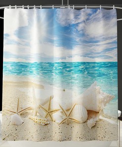 Waterproof Seashell Starfish Shower Curtain for Your Bathroom