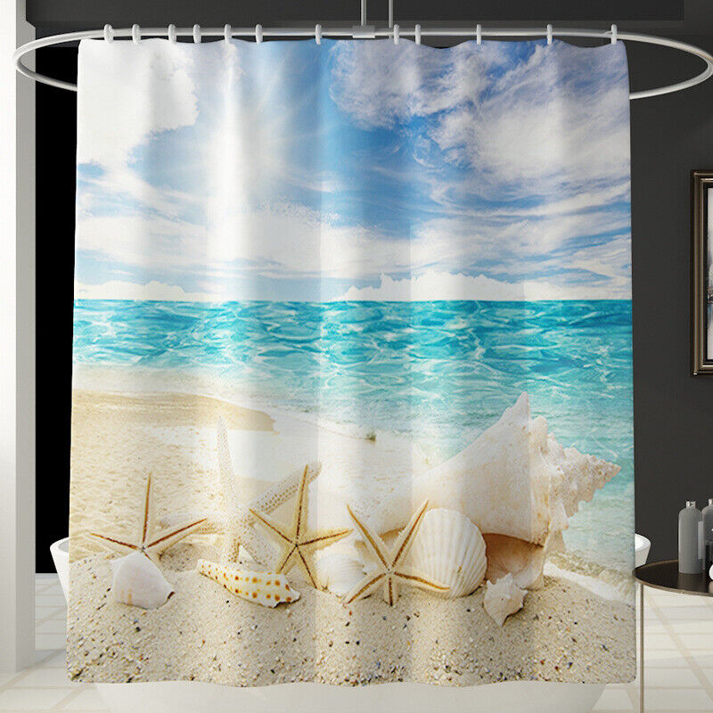 Waterproof Seashell Starfish Shower Curtain for Your Bathroom