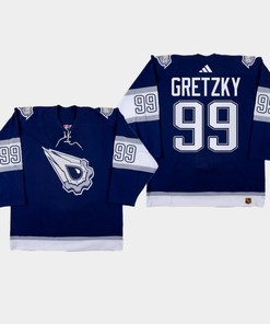 Wayne Gretzky 99 Edmonton Oilers 2022-23 Reverse Retro 2.0 Navy Jersey