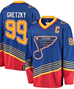 Wayne Gretzky 99 St. Louis Blues Premier Breakaway Retired Men Jersey - Blue