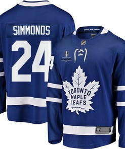 Wayne Simmonds 24 Toronto Maple Leafs Stanley Cup 2023 Playoffs Patch Home Breakaway Men Jersey - Blue
