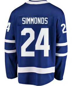 Wayne Simmonds 24 Toronto Maple Leafs Stanley Cup 2023 Playoffs Patch Home Breakaway Men Jersey - Blue