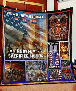 We Will Never Forget 343 9 11 01 Fireman Quilt Blanket Decor Home Full Size