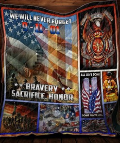 We Will Never Forget 343 9 11 01 Fireman Quilt Blanket Decor Home Full Size