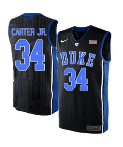 Wendell Carter Jr 34 Duke Blue Devils Elite Basketball Men Jersey - Blue Black