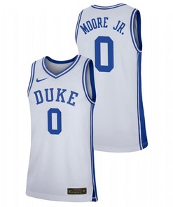 Wendell Moore Jr. 0 Duke Blue Devils Basketball Men Jersey -White