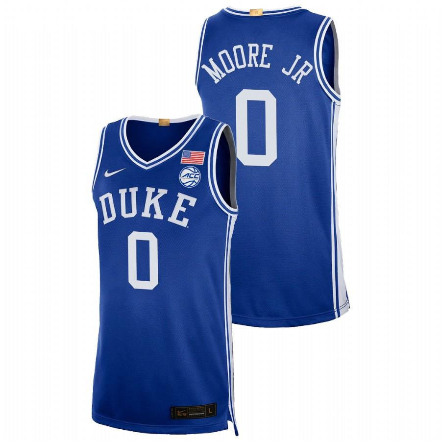 Wendell Moore Jr. 0 Royal Duke Blue Devils 2023 College Basketball Jersey