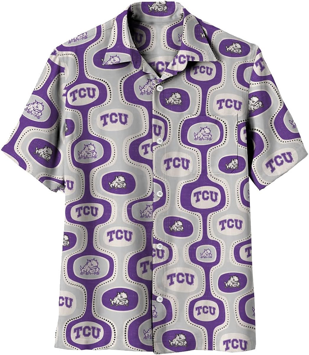 Wes And Willy Mens College Cabana Boy Retro Button Down Hawaiian Shirt Ver 1