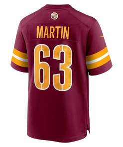 Wes Martin Washington Commanders Game Player Jersey - Burgundy