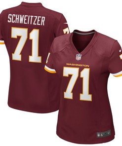 Wes Schweitzer Washington Football Team Womens Game Player Jersey -burgundy Nfl