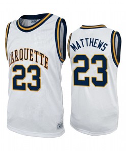Wesley Matthews 23 Marquette Golden Eagles Alumni Uniform Jersey Commemorative Classic White