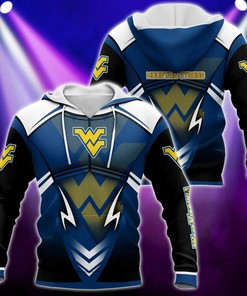 West Virginia Mountaineers Armor Football 3D Hoodie College Baseball Apparel for Men