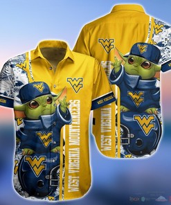 West Virginia Mountaineers Baby Yoda NCAA Hawaiian Shirts