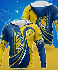 West Virginia Mountaineers Ball And Many Logo 3D Hoodie West Virginia Mountaineers NCAA Gifts