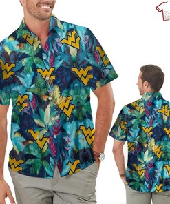 West Virginia Mountaineers Floral Tropical Hawaiian Shirt Men Women