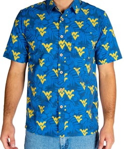 West Virginia Mountaineers Hawaiian Shirt Hibiscus Beach Shirt
